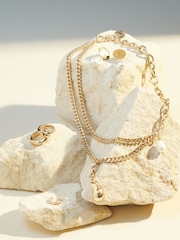 10 Carat Gold Tone Plated Premium Pearl Drop Earrings Made With Recycled Brass - Image 2 of 3