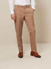 Marl Taupe Slim Fit Motionflex Stretch Suit Trousers - Image 1 of 8