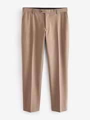 Marl Taupe Slim Fit Motionflex Stretch Suit Trousers - Image 5 of 8