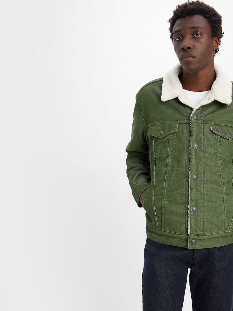 Levi's® Green Type III Sherpa Trucker Jacket - Image 1 of 7