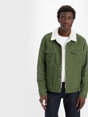 Levi's® Green Type III Sherpa Trucker Jacket - Image 3 of 7