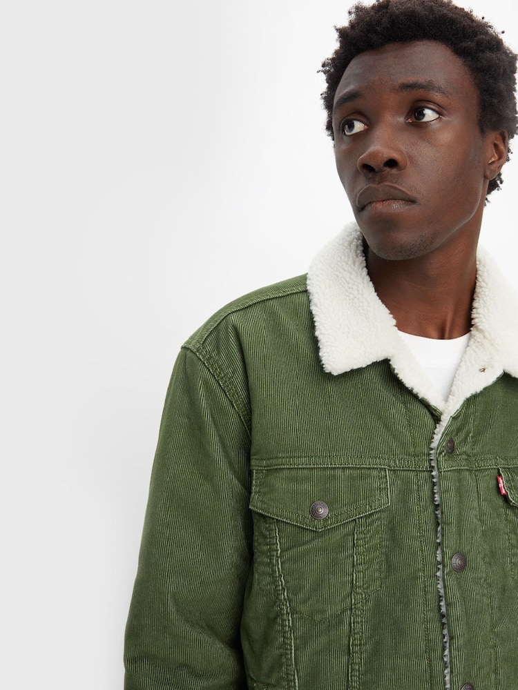 Levi's® Green Type III Sherpa Trucker Jacket - Image 4 of 7