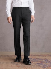 Black Slim Fit Signature Wool Suit: Trousers - Image 1 of 8