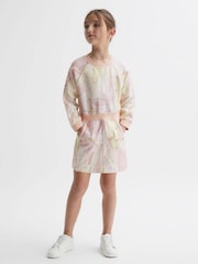 Reiss Pink Print Jona 4-9 yrs Printed Jersey Dress - Image 1 of 6