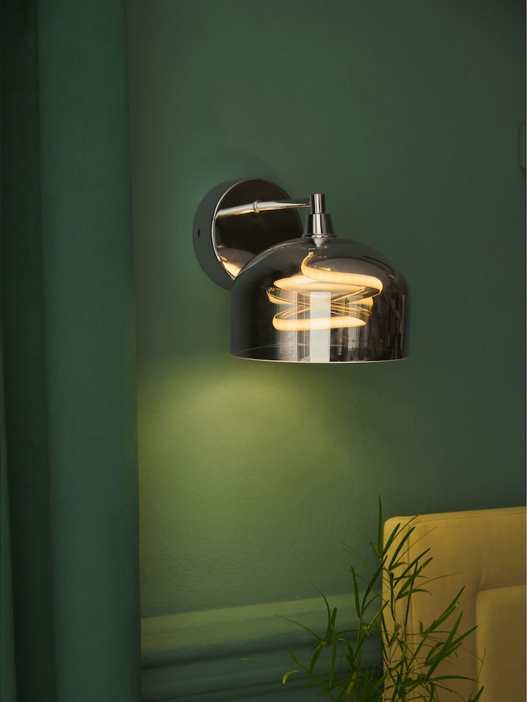 Smoke Grey Helix Wall Light - Image 1 of 5