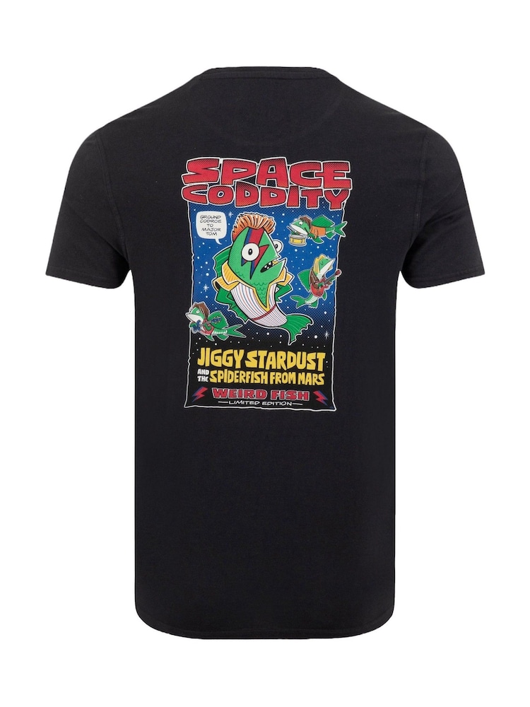 Noir - Weird Fish Space Coddity Back Print Artist T-Shirt - Image 6 de 6