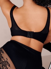 Black F-K Ultimate Support Hidden Interlock Lace Non Wire Bra - Image 3 of 6