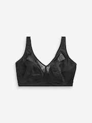 Black F-K Ultimate Support Hidden Interlock Lace Non Wire Bra - Image 5 of 6