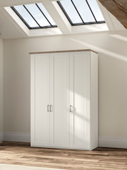 Wiemann White Truro Triple Wood Semi Fitted Wardrobe - Image 1 of 4