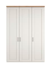 Wiemann White Truro Triple Wood Semi Fitted Wardrobe - Image 3 of 4