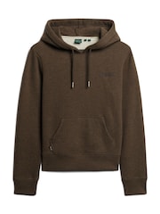 Superdry Brown Essential Logo Hoodie - Image 4 of 6