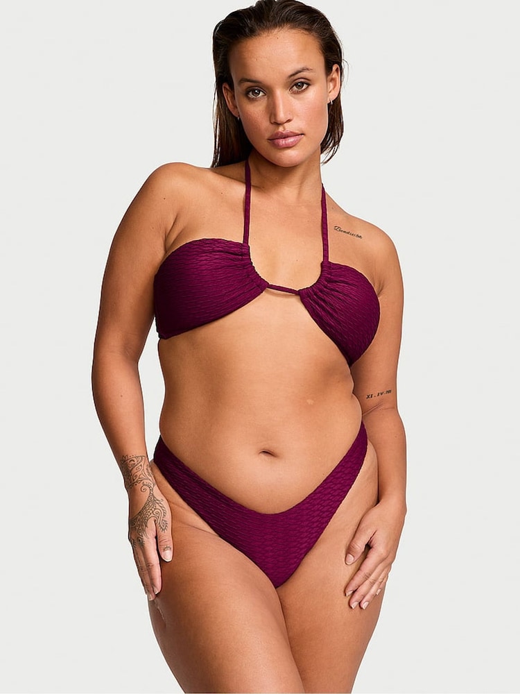 Victoria's Secret Pink Rouge Fishnet Brazilian Swim Bikini Bottom - Image 1 of 3