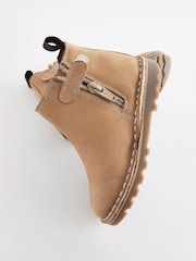 Stone Standard Fit (F) Warm Lined Leather Chelsea Boots - Image 5 of 5