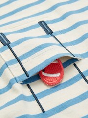 Joules Zack Cream & Blue Short Sleeve Applique T-Shirt - Image 5 of 5