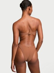 Victoria's Secret Caramel Brown Fishnet Strapless Swim Bikini Top - Image 2 of 4