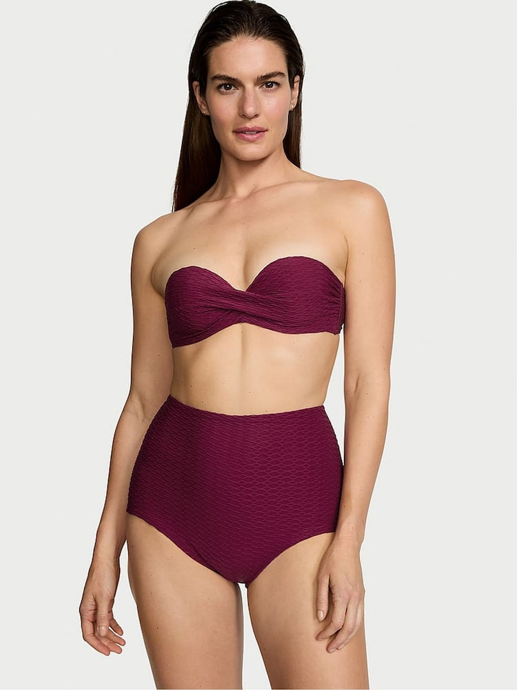 Victoria's Secret Pink Rouge Fishnet Strapless Swim Bikini Top - Image 1 of 4