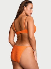 Victoria's Secret Sunset Orange Fishnet Tie Side High Leg Swim Bikini Bottom - Image 2 of 3