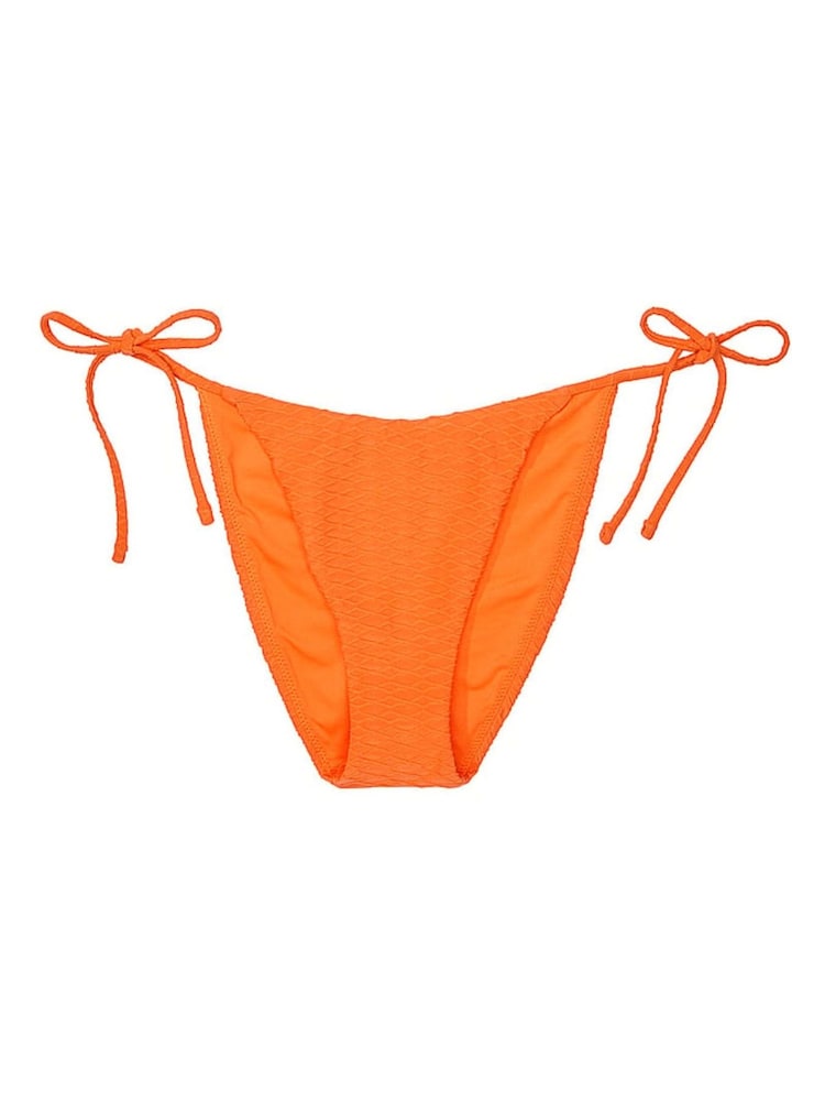Victoria's Secret Sunset Orange Fishnet Tie Side High Leg Swim Bikini Bottom - Image 3 of 3 Victoria's Secret Sunset Orange Fishnet Tie Side High Leg Swim Bikini Bottom - Image 3 of 3