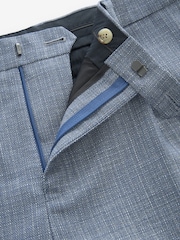Blue Slim Fit Textured Suit Trousers - Image 2 of 5