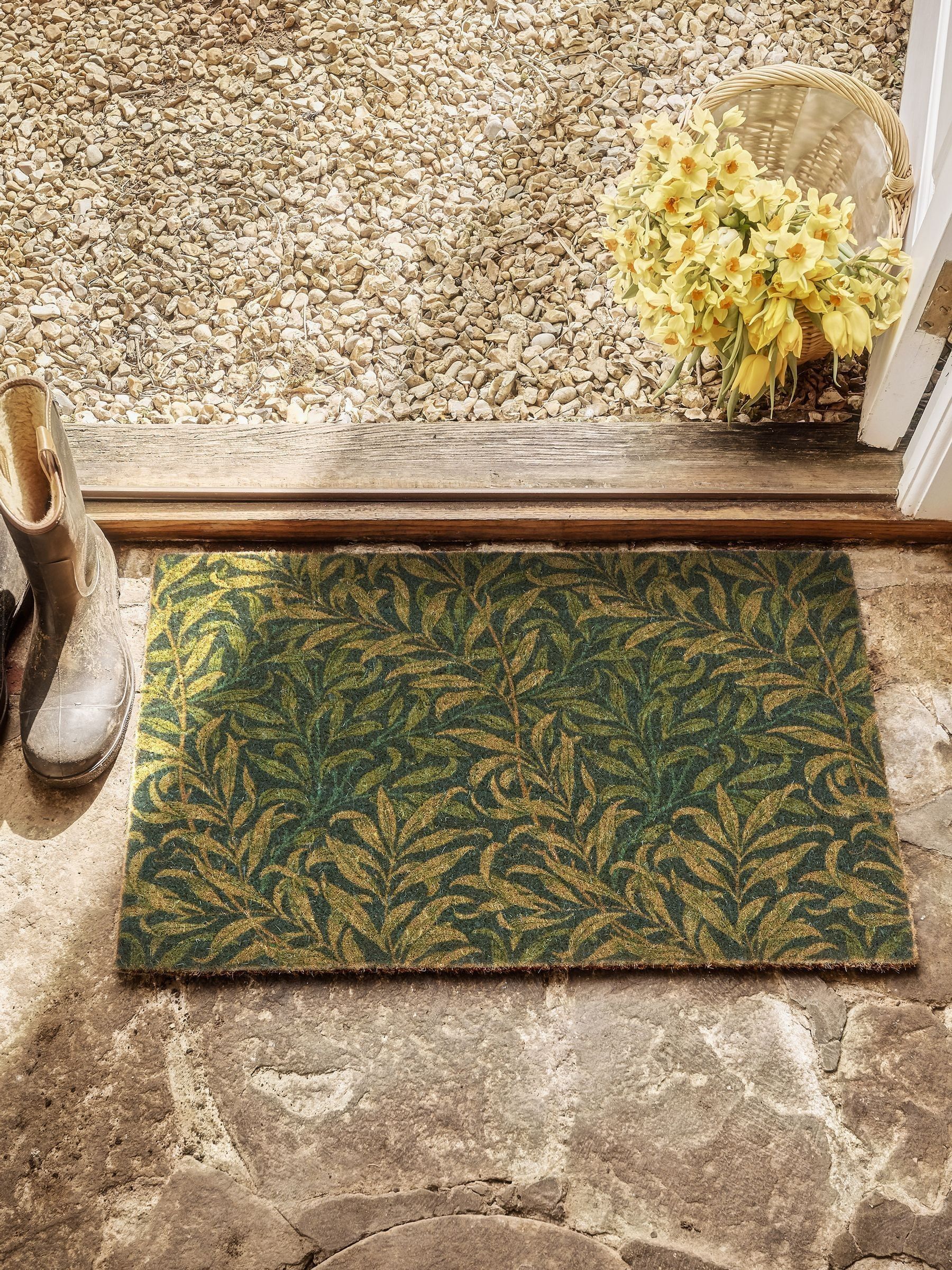 Morris & Co Green Willow Boughs Coir Doormat