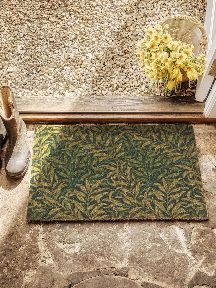 Morris & Co Green Willow Boughs Coir Doormat - Image 1 of 3 Morris & Co Green Willow Boughs Coir Doormat - Image 1 of 3