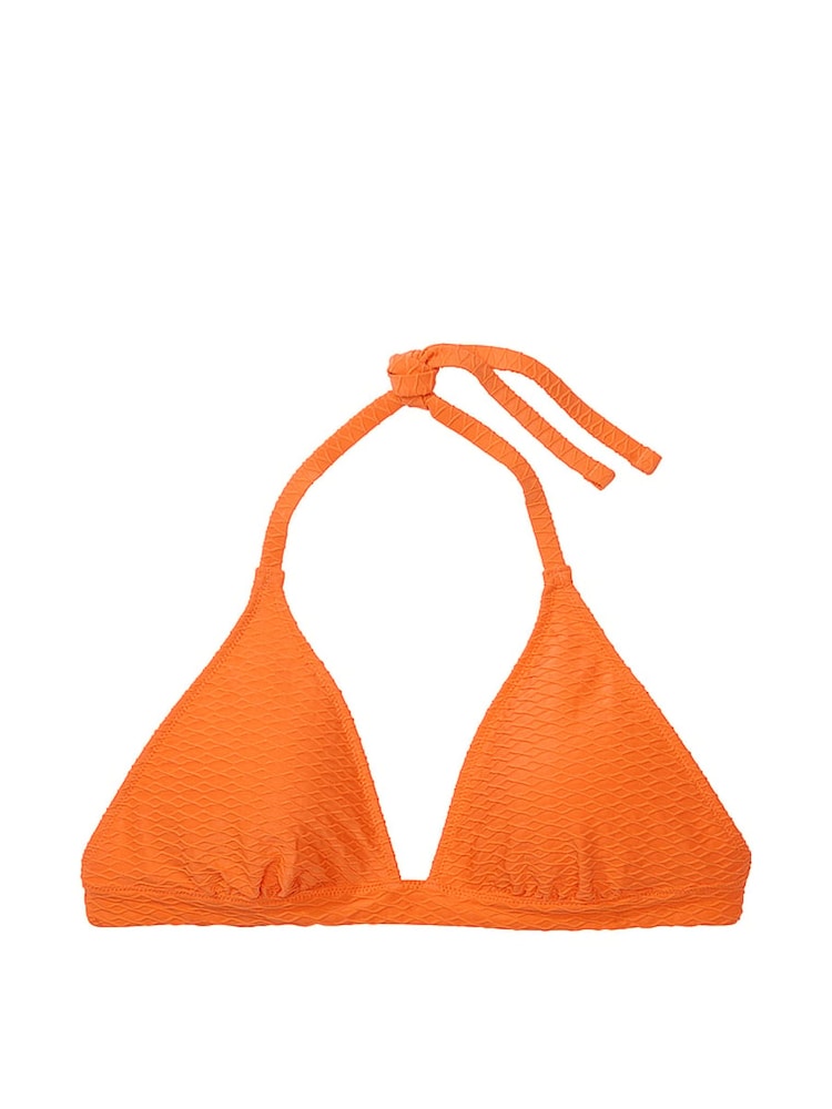 Victoria's Secret Sunset Orange Fishnet Halter Swim Bikini Top - Image 3 of 3