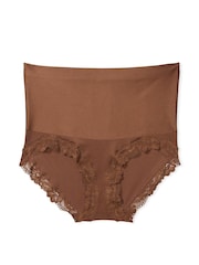 Victoria's Secret Mousse Nude Lace Trim Brief Shaping Knickers - Image 1 of 1