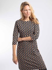 Weird Fish Yellow Starshine Cotton Printed Jersey Dress - Image 1 of 7