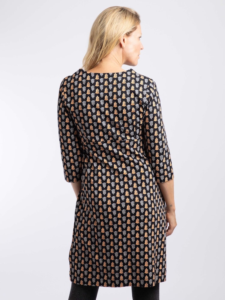 Weird Fish Yellow Starshine Cotton Printed Jersey Dress - Image 2 of 7