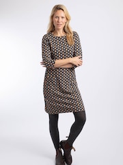 Weird Fish Yellow Starshine Cotton Printed Jersey Dress - Image 3 of 7