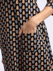 Weird Fish Yellow Starshine Cotton Printed Jersey Dress - Image 5 of 7