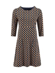 Weird Fish Yellow Starshine Cotton Printed Jersey Dress - Image 6 of 7