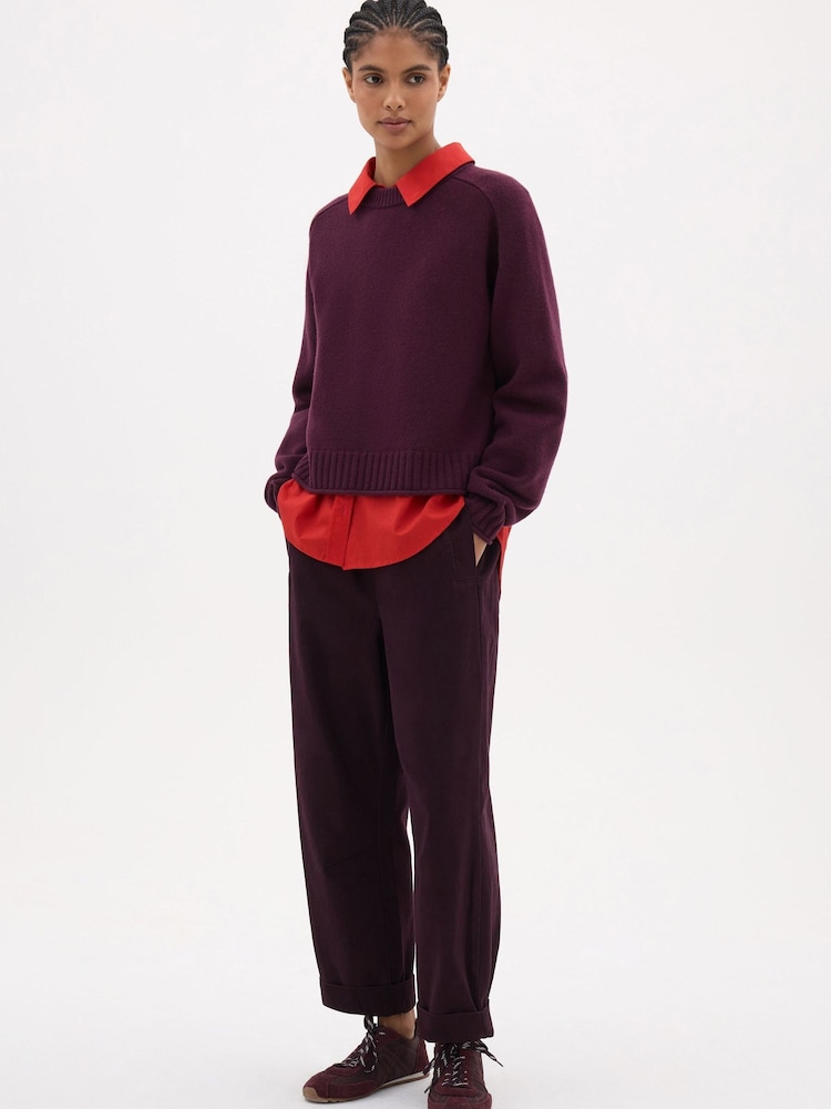 Hush Red Nina Merino Wool Jumper - Image 2 of 5 Hush Red Nina Merino Wool Jumper - Image 2 of 5