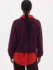 Hush Red Nina Merino Wool Jumper - Image 3 of 5