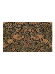 Morris & Co Navy Strawberry Thief Coir Doormat - Image 2 of 3