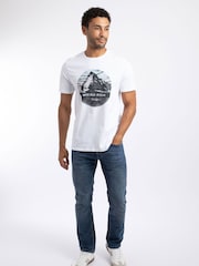 Weird Fish White Mountain Top Front Print Graphic T-Shirt - Image 3 of 6