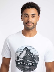 Weird Fish White Mountain Top Front Print Graphic T-Shirt - Image 4 of 6
