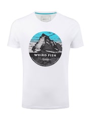 Weird Fish White Mountain Top Front Print Graphic T-Shirt - Image 5 of 6