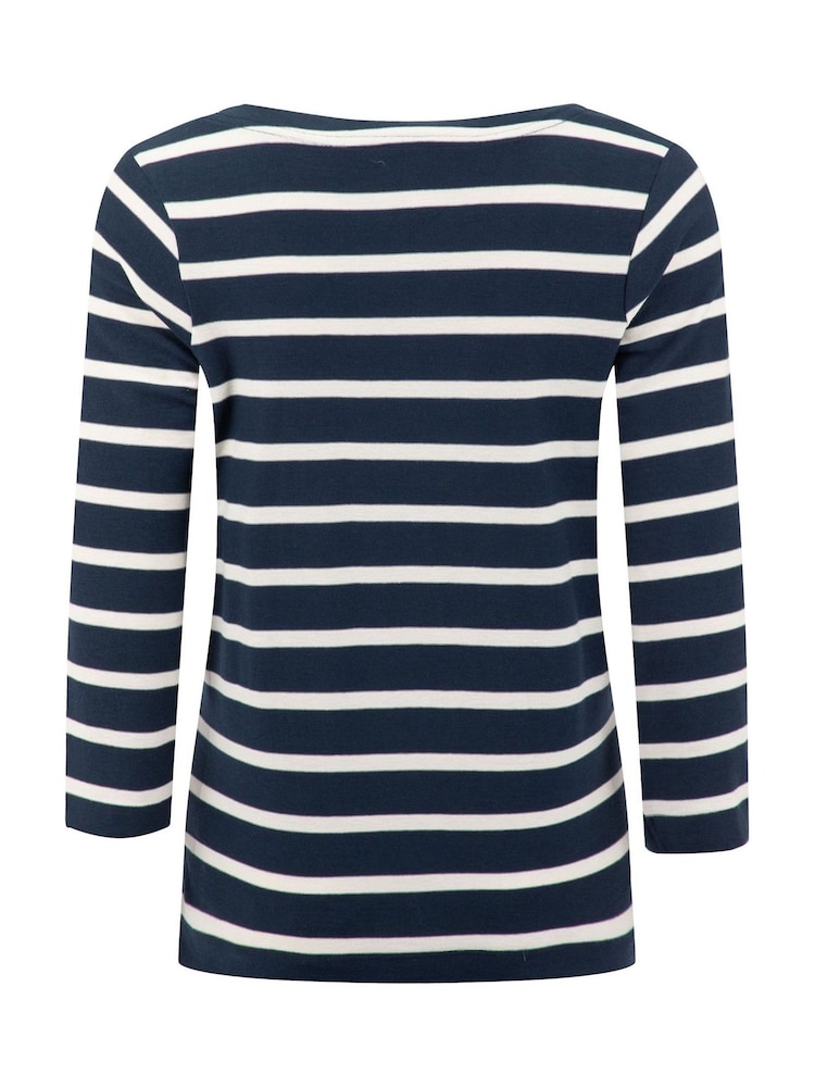 Blau - Weird Fish Saffira Jersey-Oberteil aus Baumwolle mit Streifen - Bild 7 von 7 Blau - Weird Fish Saffira Jersey-Oberteil aus Baumwolle mit Streifen - Bild 7 von 7
