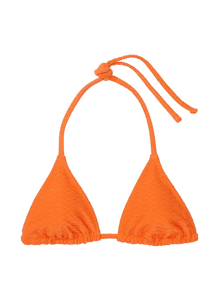 Victoria's Secret Sunset Orange Fishnet Triangle Swim Bikini Top - Image 3 of 3