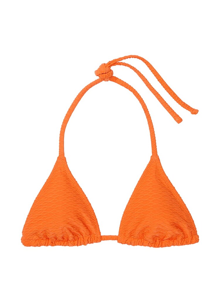 Victoria's Secret Sunset Orange Fishnet Triangle Swim Bikini Top - Image 3 of 3 Victoria's Secret Sunset Orange Fishnet Triangle Swim Bikini Top - Image 3 of 3