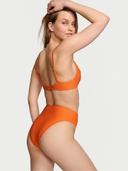 Victoria's Secret Sunset Orange Fishnet Push Up Swim Bikini Top - Image 2 of 3