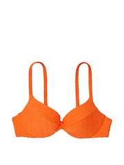 Victoria's Secret Sunset Orange Fishnet Push Up Swim Bikini Top - Image 3 of 3