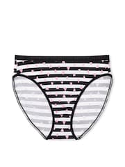 Victoria's Secret Black/White/Grey/Pink Brief Logo 7 Pack Knickers - Image 4 of 4