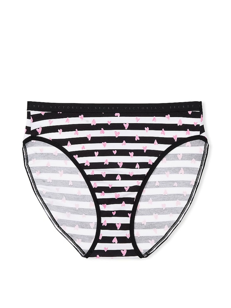 Victoria's Secret Black/White/Grey/Pink Brief Logo 7 Pack Knickers - Image 4 of 4