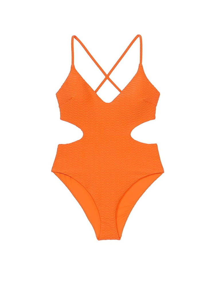 Victoria's Secret Sunset Orange Fishnet Swimsuit - Image 3 of 3