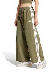 adidas Green Essentials 3-Stripes Lifestyle Woven Parachute Tracksuit Bottoms - Image 1 of 7
