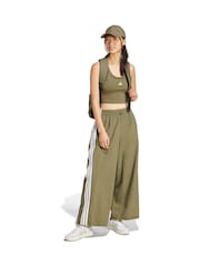 adidas Green Essentials 3-Stripes Lifestyle Woven Parachute Tracksuit Bottoms - Image 4 of 7