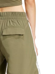adidas Green Essentials 3-Stripes Lifestyle Woven Parachute Tracksuit Bottoms - Image 6 of 7