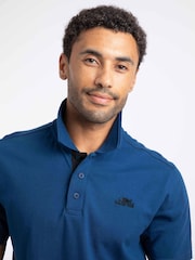 Weird Fish Blue Miles Pique Cotton Polo Shirt - Image 4 of 6